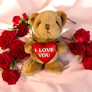 Vintage Russ I Love You Red Heart Teddy Bear 8” Valentines Plush